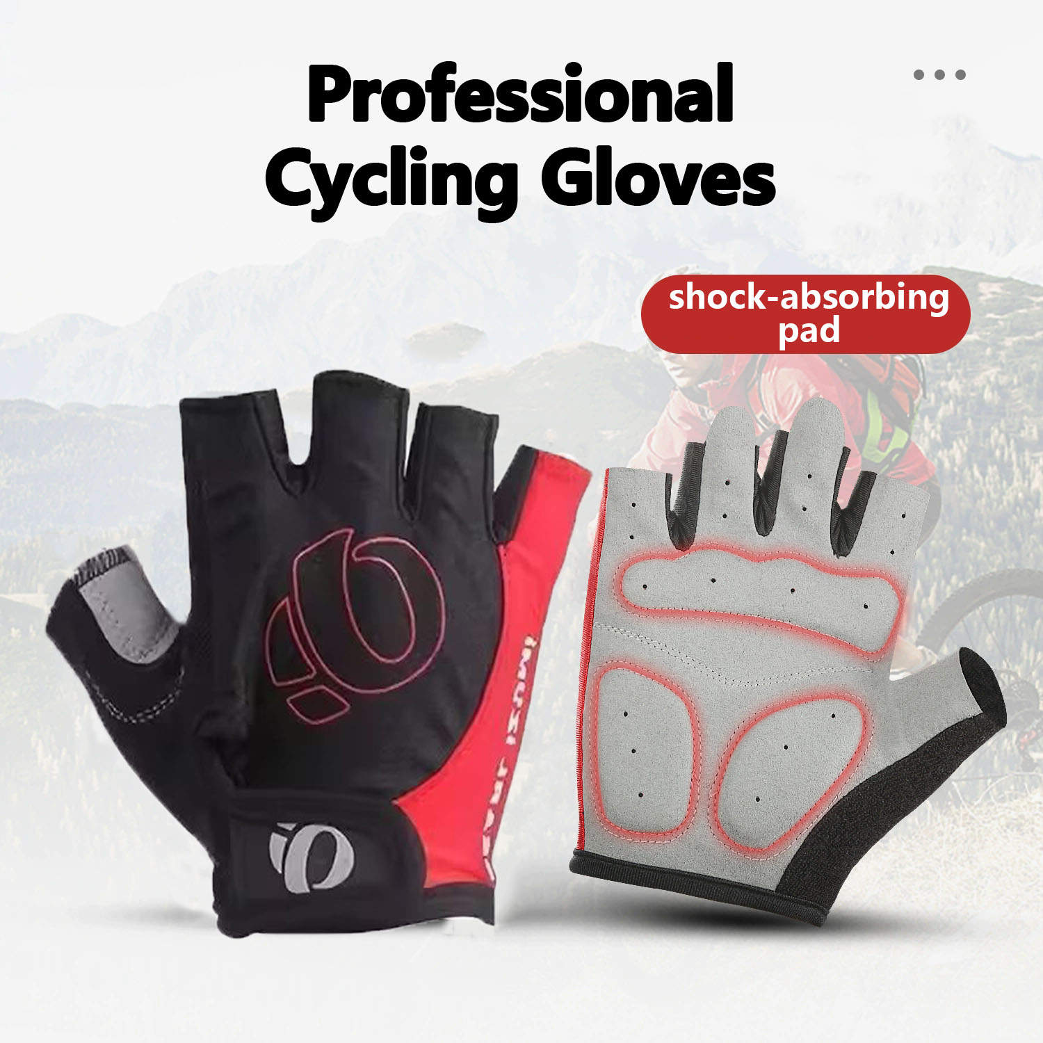 Outdoor Sport Gloves - Outdoor Cycling Shock-absorbing Half Finger Gloves