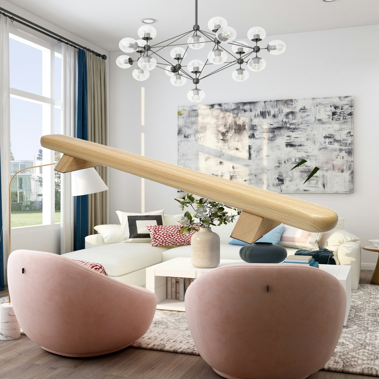 Wooden Gymnastics Bar with Rou - Gymnastic Bar Home recension och pris